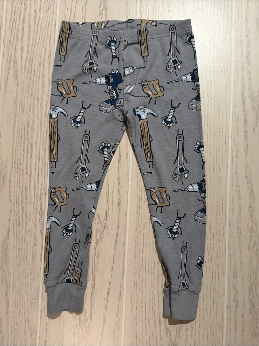 Carter’s Boys 3T 3 Piece Cotton Pajama Set Tools Striped Long Sleeve PJs